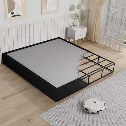 Tyndall 10 Inch King Box Spring, Heavy Duty Metal Box Spring for King Size Bed Mattress Foundation with Fabric Cover, Noise-Free, Non Slip, Easy Assembly
