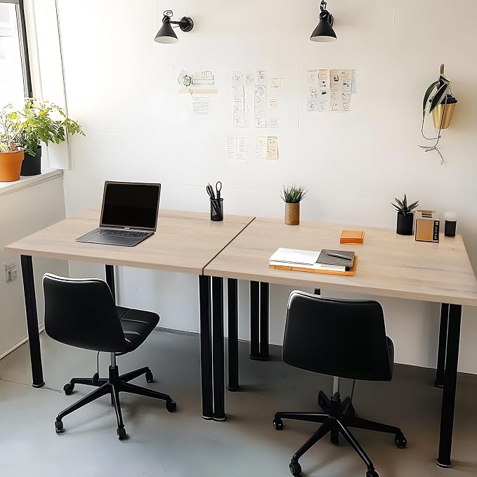 Kaboon 48x30 inches Tabletop, Solid One-Piece Desktop for Sit Stand Desk, Double Desks, L Desk DIY,Wood Countertop Home or Commercial Use,1 inch Thick, Light Oak, 30" D x 47.25" W