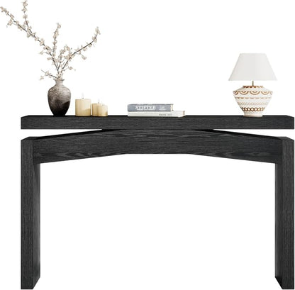 Celaform Console Table for Entryway, 47.2 Inch Long Sofa Table Behind Couch, Farmhouse Wood Style Accent Foyer Entrance Tables for Living Room, Hallway, Easy Assembly (Black)