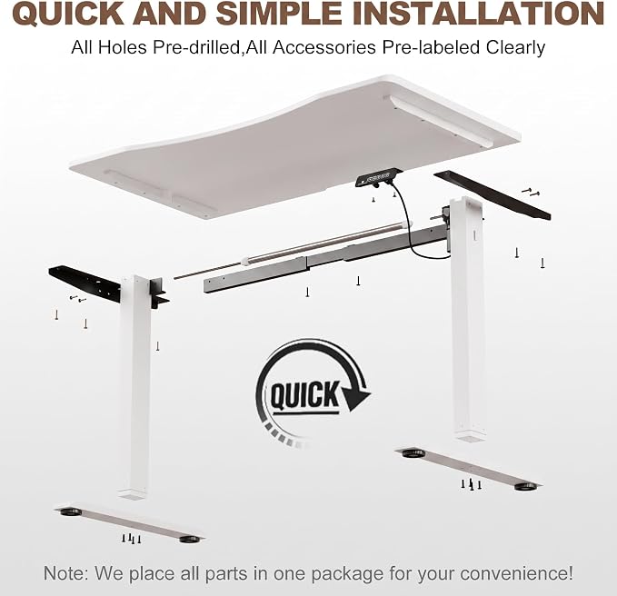 Solid Wood Electric Standing Desk 47.2"x23.6"Home Office Desk,Adjustable Workbench with 3 Stages Single Motor, Computer Workstation with T-Shaped Metal Bracket,Walnut Standing Desk for Gaming(1 Box)