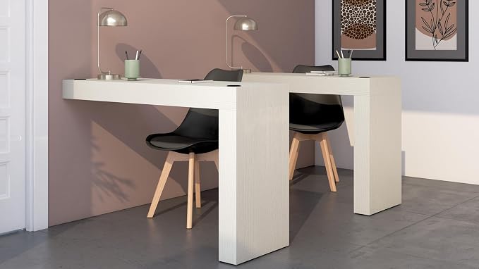 Mobili Fiver, Evolution Desk 47.2 x 15.7 in, Rustic Oak with One Leg, Made in Italy