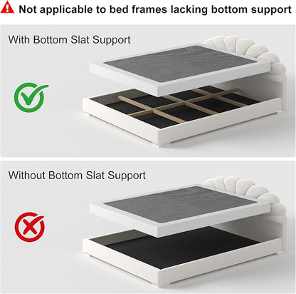 ALDRICH Low Profile Box Spring Queen Size,3 Inch Heavy Duty Metal Box Spring for Queen Bed,Mattress Foundation Non-Slip/No Noise/Easy Assembly (Queen)