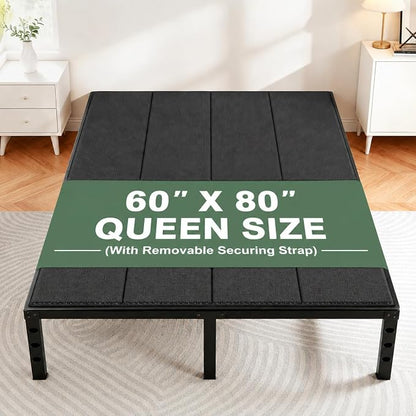 Bunkie Board Queen (60x80) 10mm H-Strength Rib Bed Boards for Under Mattress, Anti-Sag & Noise-Free Design, Heavy Duty Low Profile Anti-Slip Mattress Foundation for Platform Beds & Sofa Beds