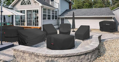 Porch Shield Fire Pit Cover - Waterproof 600D Heavy Duty Fade Resistant Square Patio Fire Pit Table Cover Black - 44 x 44 inch