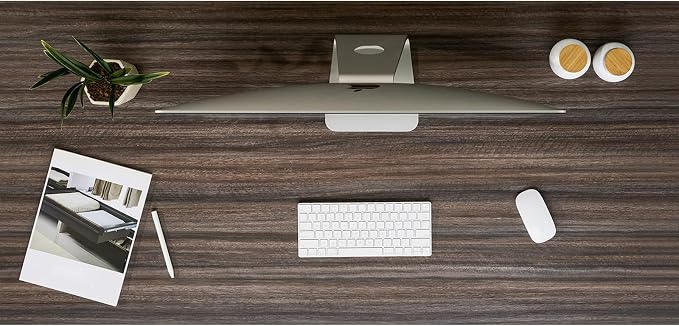 Kaboon Universal Tabletop 45"x20", Solid One-Piece Melamine Table Top, L-Desk Floating Desk DIY, Home and Office, Eucalyptus