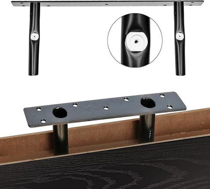 QEEIG Bathroom Shelves Over Toilet - Wall Mounted Floating Shelves Toilet Paper Storage Small Farmhouse Decor Shelf 16 inch Set of 3, Black (019-B3)