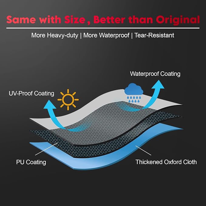 Zettum Fire Pit Cover Round 44 Inch - Outdoor Firepit Cover Heavy Duty & Waterproof, 600D Patio Fire Table Cover Gas Fire Pit Accessories Fade & Weather Resistant - 44 x 44 x 24 Inch