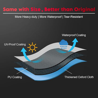 Zettum Fire Pit Cover Round 44 Inch - Outdoor Firepit Cover Heavy Duty & Waterproof, 600D Patio Fire Table Cover Gas Fire Pit Accessories Fade & Weather Resistant - 44 x 44 x 24 Inch