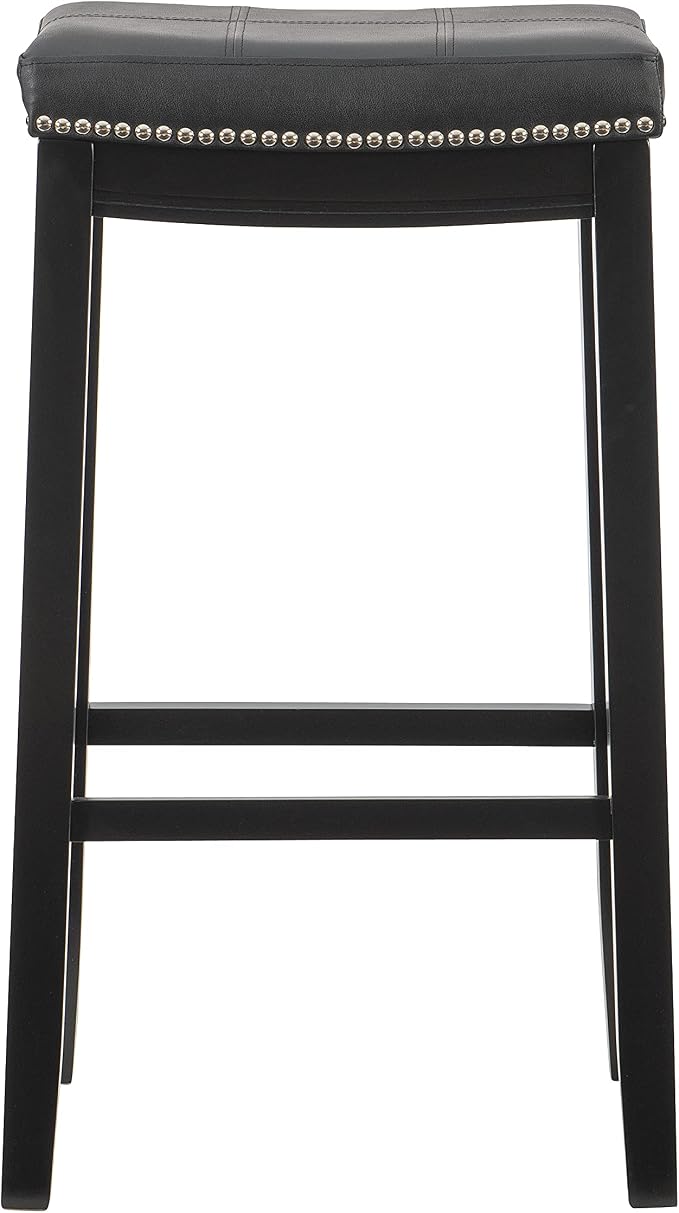 Linon Claridge Bar, Black Stool, 32" X 18.75" X 13"