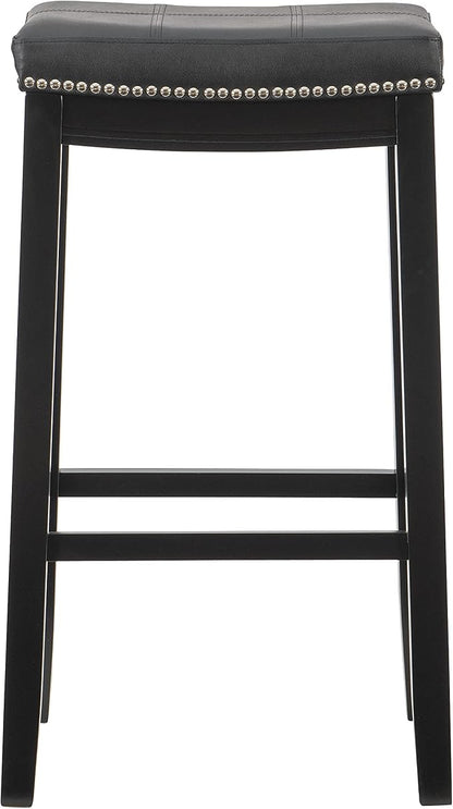 Linon Claridge Bar, Black Stool, 32" X 18.75" X 13"