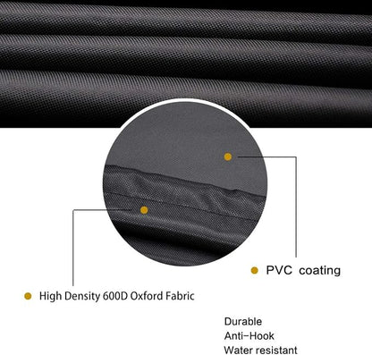 SheeChung Fire Pit Cover Rectangular 56"L x27"W x15"H,Waterproof Outdoor Fire Pit Table Cover,Heavy Duty 600D Tear Resistant Fireplace Cover for Rectangular Propane Gas Fire Pit,Deck Box Protector