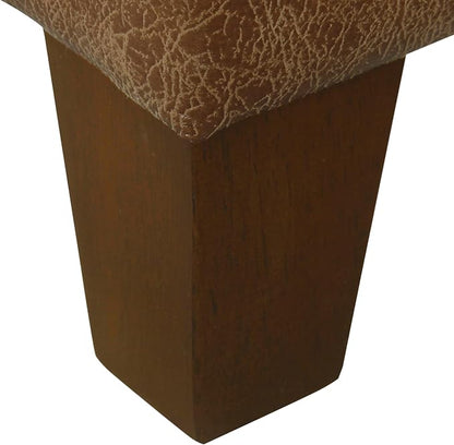 HomePop 28" Faux Leather Square Storage Ottoman - Brown