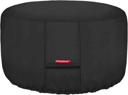 Porch Shield Fire Pit Cover - Waterproof 600D Heavy Duty Fade Resistant Round Patio Fire Bowl Cover Black - 42 inch