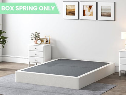 QEROMY 9 Inch High Profile Box Spring, Sturdy Metal Frame Mattress Foundation, Easy Assembly, Quiet & Noise-Free, Full Size
