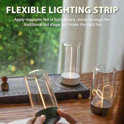 AUGE LIGHT Mini Minimalist Table Lamp Cordless Lamp Rechargeable Table Lamp Portable Nightstand Lamps Desk Lamps for Home Office Unique Ambient Light Mood Lighting for Desk Decor Beside(Yellow)