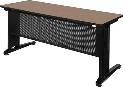 Regency Fusion 60 x 24 in. Training Table – Durable Edge Banding, Vented C-Leg Wire Management for Classroom, Office, and Training Room Workstations (Noble Oak)