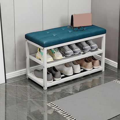 Modern Wooden Shoe Storage Bench SpaceSaving Design for Hallway & Living Room Stylish Organizer for Entryway Multifunctional Changing Stool Efficient Storage Solution