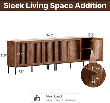 BVIUNTWO Set of 2,3 Door Accent Storage Cabinet with Doors and Adjustable Shelf,Freestanding Buffet Cabinet,Modern Sideboard Buffet Cabinet for Living Room,Dining Room,Kitchen,Hallway