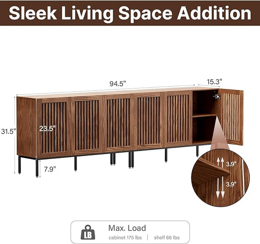 BVIUNTWO Set of 2,3 Door Accent Storage Cabinet with Doors and Adjustable Shelf,Freestanding Buffet Cabinet,Modern Sideboard Buffet Cabinet for Living Room,Dining Room,Kitchen,Hallway