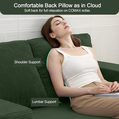 COMAX Futon Sofa Bed, Convertible Sofa Bed, Folding Boneless Couches | Boneless Couch for living room, 4‑in‑1 Fold Out Small Foldable Loveseat Floor Sleeper Mattress Lounge Space‑Saving, Green