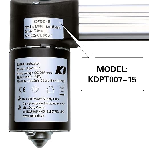Linear Actuator Kaidi Model KDPT007-15 Motor Replacement for Lift Chairs Power Recliner