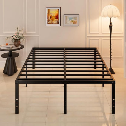 Maenizi 20 Inch King Bed Frame No Box Spring Needed, Heavy Duty King Platform Bed Frame Support Up to 3000 lbs, Easy Assembly, Noise Free, Black