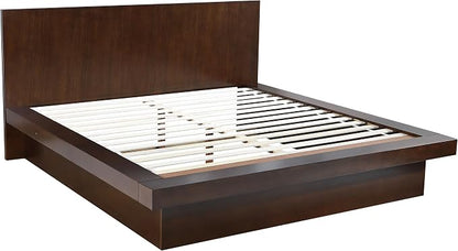 Coaster Home Furnishings Jessica Contemporary 4-Piece Bedroom Set Eastern King Size LED Panel Bed Frame 43-inch Headboard Cappuccino 200711KE-S4
