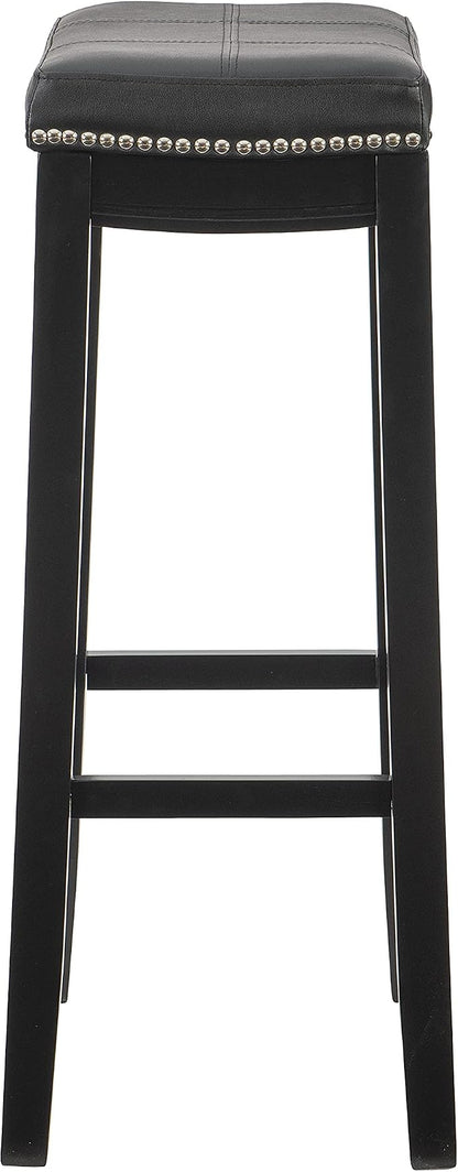 Linon Claridge Bar, Black Stool, 32" X 18.75" X 13"