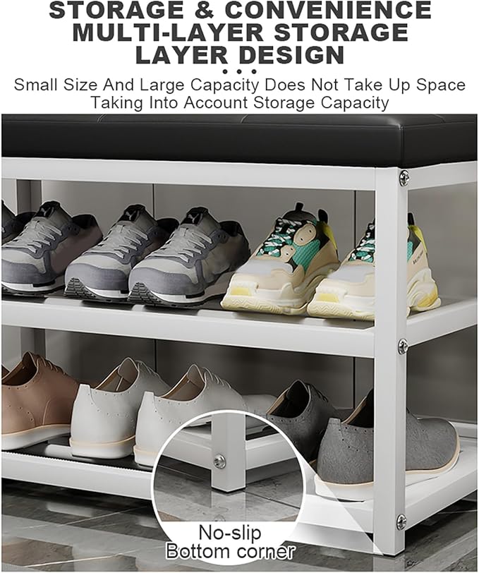 Modern Wooden Shoe Storage Bench SpaceSaving Design for Hallway & Living Room Versatile Entryway Organizer Stylish Changing Stool for Home