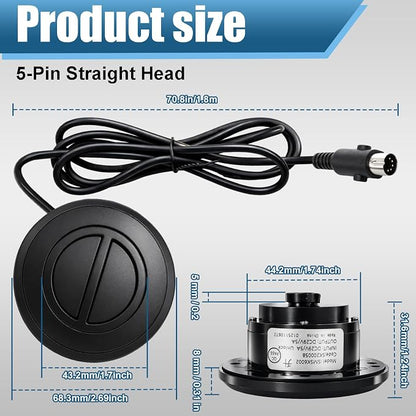 Power Recliner Switch with Two Button Five Pin Plug for Electric Sofa Lift Chair,Round Hand Control Handset Lift Chair Remote Replacement Straight Plug 1.8m / 6ft Power Cord