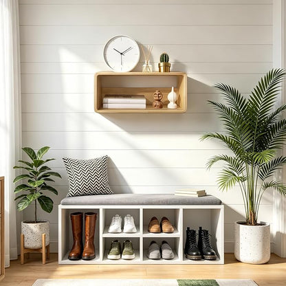 Floating Nightstand, Wall Mounted Bedside Table Wood Bedside Shelf Floating Shelves for Bedroom Bathroom Kitchen Office 18”x 10”x 7.5” Natural