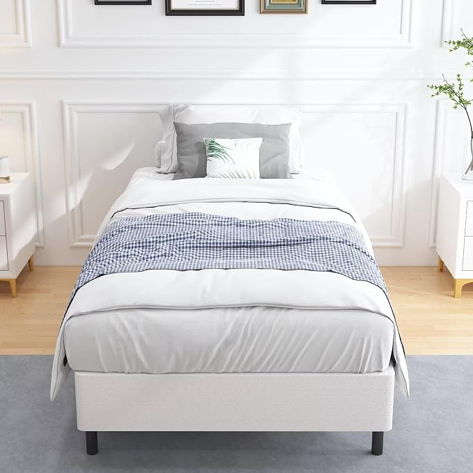 ALDRICH Twin XL Box Spring 9 Inch, 1500lbs Heavy Duty Metal Frame Mattress Foundation, Non-Slip/No Noise/Easy Assembly/Easy Clean Cover
