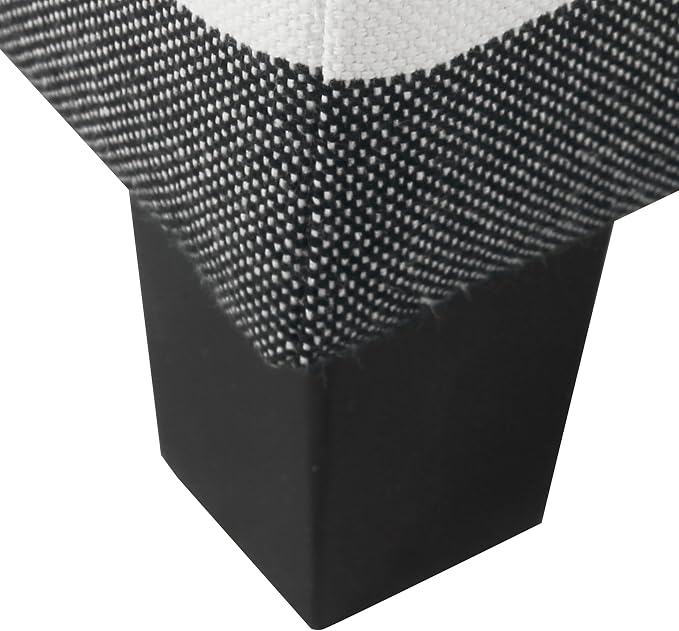 HomePop 18" Classic Square Storage Ottoman - Black Plaid