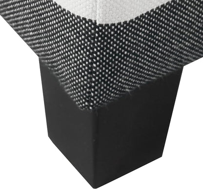 HomePop 18" Classic Square Storage Ottoman - Black Plaid