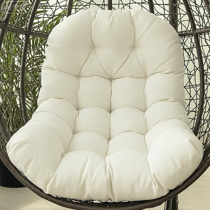 Egg Chair Cushion Replacement Outdoor Hanging Chair Cushion for Patio Furiture Hammock Swing Cushion 47x35x6 Inches (White)
