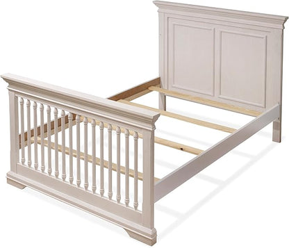 Sorelle Furniture Portofino Crib,Classic 4-In-1 Convertible Crib,Brushed Ivory Crib Made of Wood,Non-Toxic Finish, Wooden Baby Bed,Toddler Bed,Child’s Daybed and Full-Size Bed-Ivory