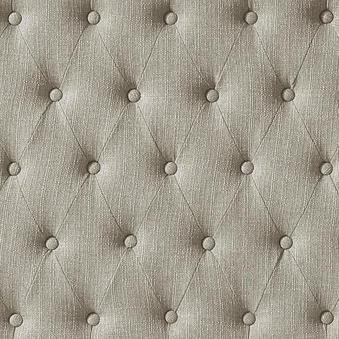 24KF Upholstered Tufted Button Linen Fabric Headboard,Comfortable Fashional Headboard Queen/Full Size,Linen