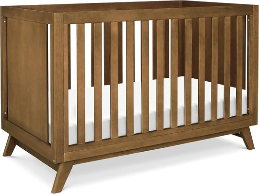 Davinci Otto 3-in-1 Convertible Baby Crib, GREENGUARD Certified, Walnut | Converts to Toddler Bed & Daybed, 4 Adjustable Mattress Heights - Toddler Conversion Kit Sold Separately, Easy to Assemble