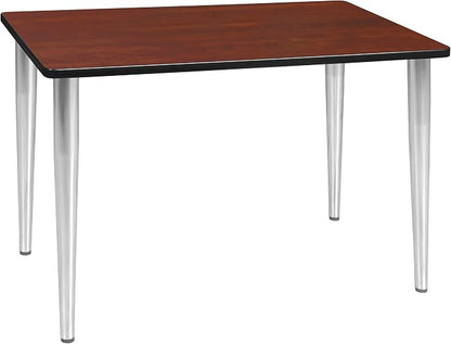 Romig Arco 42 x 24 in. Training Seminar Table- Cherry Top, Chrome Tapered Legs
