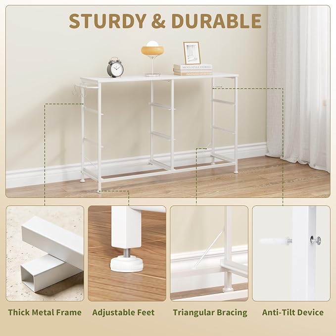 Dresser for Bedroom with 6 Drawers, Small Fabric Dressers for Kids Bedroom, Chest of Drawers, Storage Organizer Dresser for Closet, Nursery, Dorm, Apartment, TV Stand Living Room Wooden Top (White)