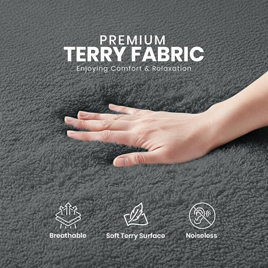 King Size Mattress Protector Waterproof, Premium 200 GSM Terry Mattress Cover, Soft & Breathable Bed Cover, Fitted Sheet Style Stretchable Deep Pockets 17" by Utopia Bedding (Gray)