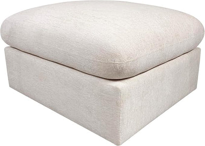 Ball & Cast 127" Modular Sectional Sofa,Modern Oversized Cloud Couch with Cup Holder&USB Port,7 Seat Convertible L-Shaped Chenille Sofas W/Ottoman,Pillows&Storage Box,Comfy Couch for Living Room,Beige