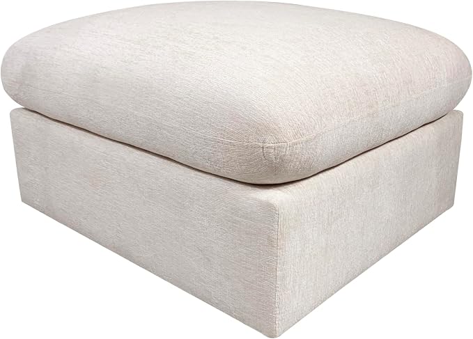 Ball & Cast 146" Oversized Modular L-Shaped Sectional Couch,Large Chenille Upholstered Sofa 8 Seat with Movable Ottoman & 2 Pillows,Comfty Sectionals W/Wide Armrest & Deep Seat,for Living Room,Beige