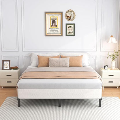 ROIL 10 Inch Queen Box Spring, Heavy Duty Metal Box Spring Mattress Foundation with Fabric Cover, 3500lbs Max Weight Capacity, Easy Assembly, Noise Free, Non-Slip