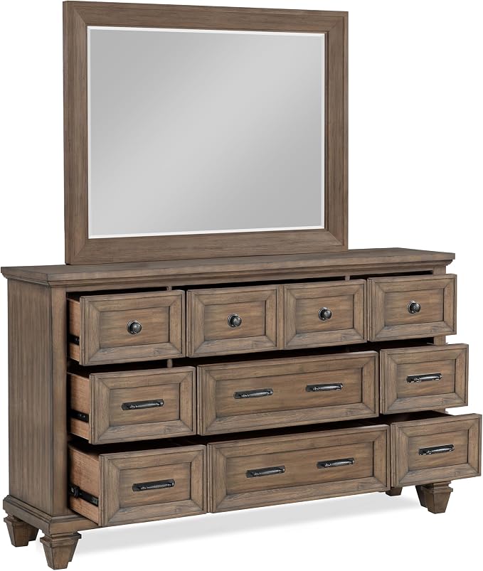 New Classic Furniture Mariana 5-Piece Wood Queen Bedroom Set, Vintage Mocha
