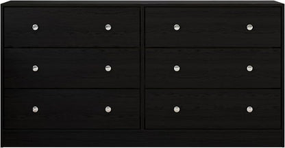 HOME DESIGN Altoona 3-Piece Bedroom Set with Dresser and Two Nightstands, Black