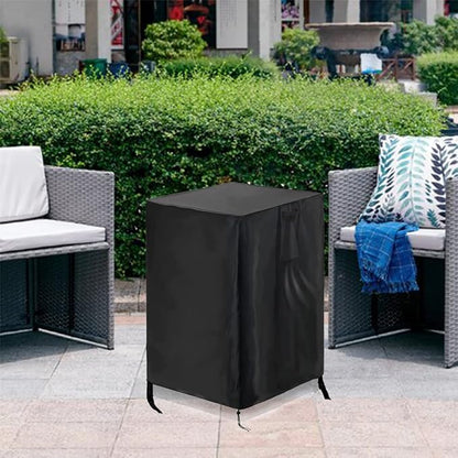 POMER Fire Column Cover,21inch Square Firepit Cover for Patio Fire Column Waterproof Outdoor Fireplace- 21"Lx21"Wx35"H