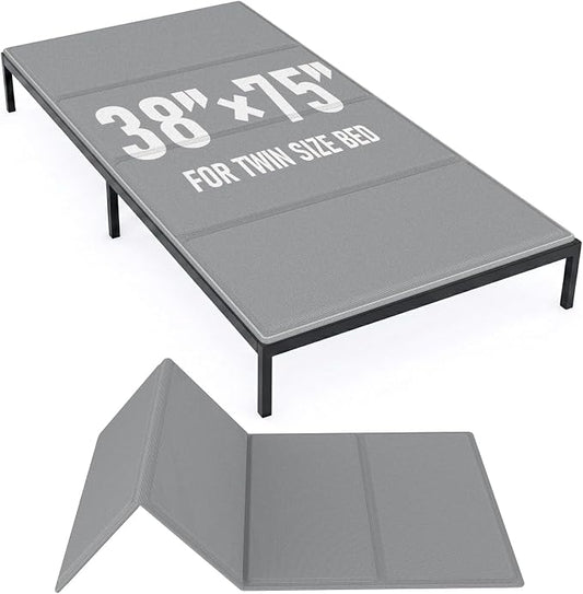 Bunkie Board Twin Size (38x75''), 10mm Bed Boards for Under Mattress, Breathable, Noise Minimizing, Moisture Resistant Bunkieboards, Heavy Duty Bed Support Board for Platform & Slatted Frames