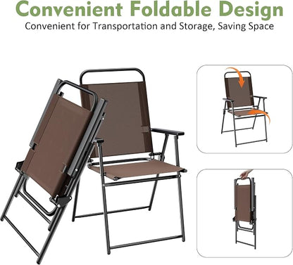 Shintenchi 6 Piece Outdoor Patio Furniture Set, Small Outdoor Patio Dining Table and Chairs Set, Outdoor Seating with Umbrella for Backyard, Balcony, Front Porch, Light Brown