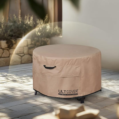 ULTCOVER Patio Fire Pit Table Cover Round 36 inch Outdoor Waterproof Fire Bowl Cover